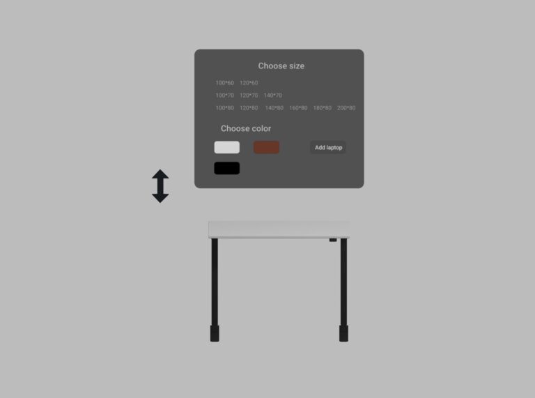 Interaktiivinen 3D-malli työpöydästä